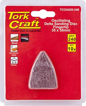 OSCILLATING SANDPAPER A/O 35X50MM 10PC  FINGERTIP 240GRIT — image 1