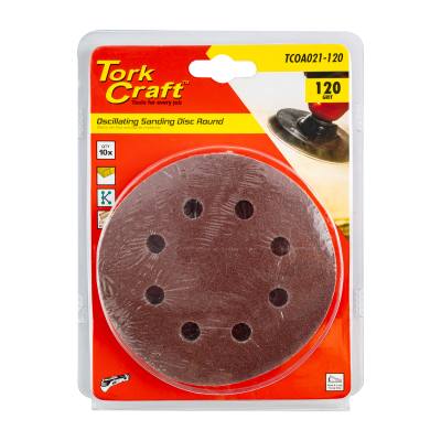 OSCILLATING SANDPAPER A/O 115MM 10PC ROUND 120GRIT — image 1