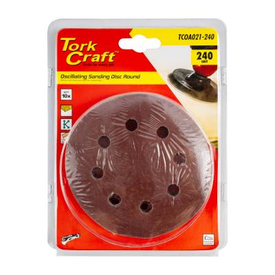 OSCILLATING SANDPAPER A/O 115MM 10PC ROUND 240GRIT — image 1