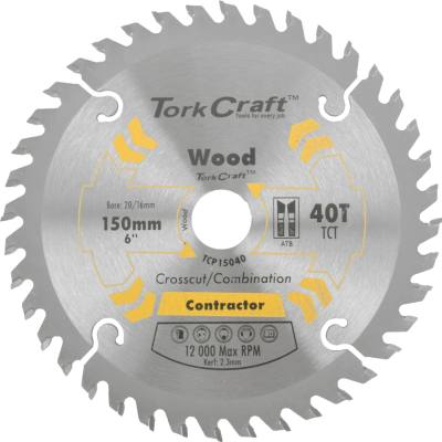 BLADE CONTRACTOR 150 X 40T 20/16 CIRCULAR SAW TCT — image 1