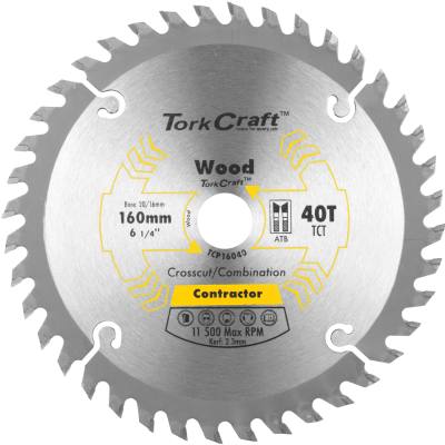 BLADE CONTRACTOR 160 X 40T 20/16 CIRCULAR SAW TCT — image 1