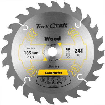 BLADE CONTRACTOR 185 X 24T 16mm CIRCULAR SAW TCT — image 1
