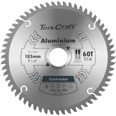 BLADE CONTRACTOR ALUM 185 X 60T 30 CIRCULAR SAW TCT — image 1