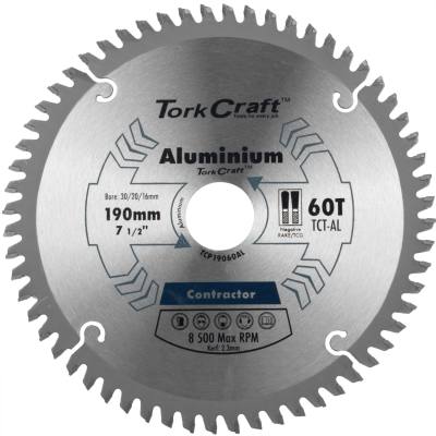 BLADE CONTRACTOR ALUM 190 X 60T 30/20/16 CIRCULAR SAW TCT — image 1