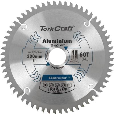 BLADE CONTACTOR ALUM 200 X 60T 30/20/16 CIRCULAR SAW TCT — image 1