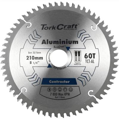 BLADE CONTACTOR ALUM 210 X 60T 30/16 CIRCULAR SAW TCT — image 1