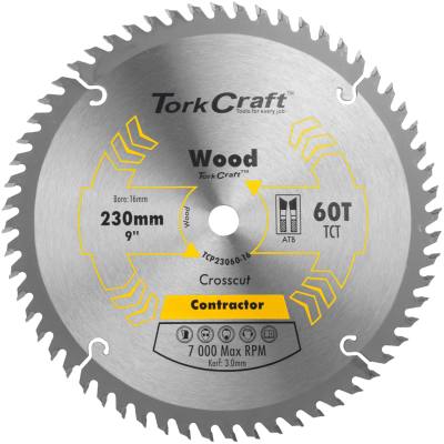 BLADE CONTRACTOR 230 X 60T 16MM CIRCULAR SAW TCT — image 1