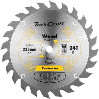 BLADE CONTRACTOR 235 X 24T 16mm CIRCULAR SAW TCT — image 1