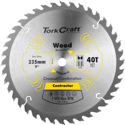 BLADE CONTRACTOR 235 X 40T 16 CIRCULAR SAW TCT — image 1