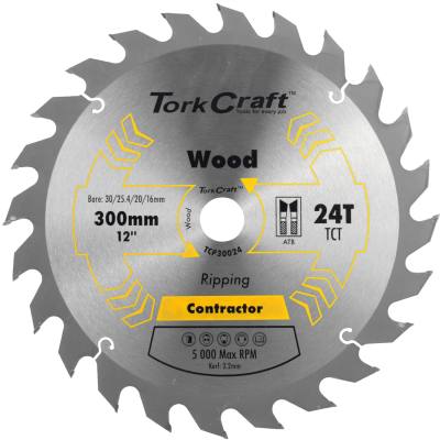 BLADE CONTRACTOR 300 X 24T 30/1/20/16 CIRCULAR SAW TCT — image 1