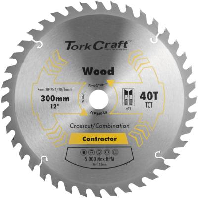 BLADE CONTRACTOR 300 X 40T 30/1/20/16 CIRCULAR SAW TCT — image 1
