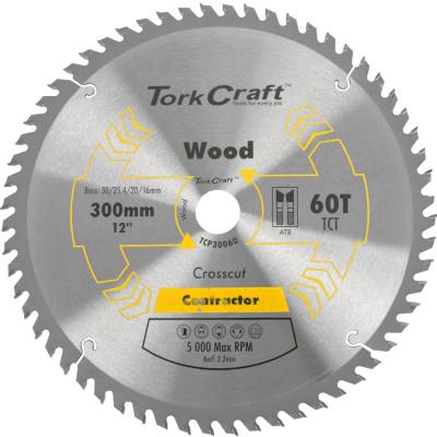 BLADE CONTRACTOR 300 X 60T 30/1/20/16 CIRCULAR SAW TCT — image 1