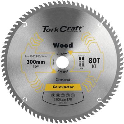 BLADE CONTRACTOR 300 X 80T 30/1/20/16 CIRCULAR SAW TCT — image 1
