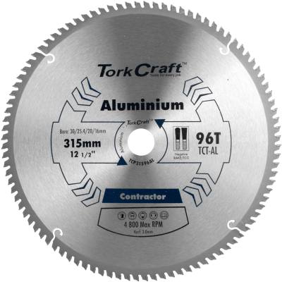 BLADE CONTRACTOR ALUM 315 X 96T 30/1/20/16 ALUMINIUM CIRCULAR SAW TCT — image 1