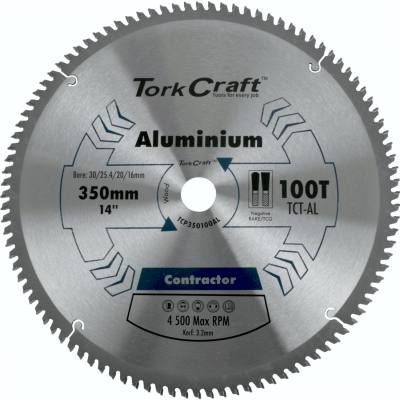 BLADE CONTRACTOR ALUM 350 X 100T TCG NEG CIRCULAR SAW TCT — image 1