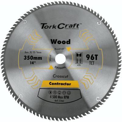 BLADE CONTRACTOR 350 X 96T 30/1 CIRCULAR SAW TCT — image 1