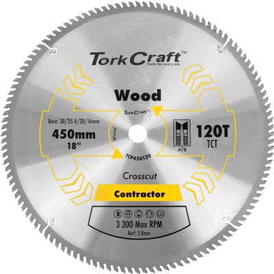 BLADE CONTRACTOR 450 X 120T 30/1 CIRCULAR SAW TCT — image 1