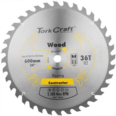 TCT SAW BLADE RIPPING 600X36T 40/30/25.4/20/16 — image 1