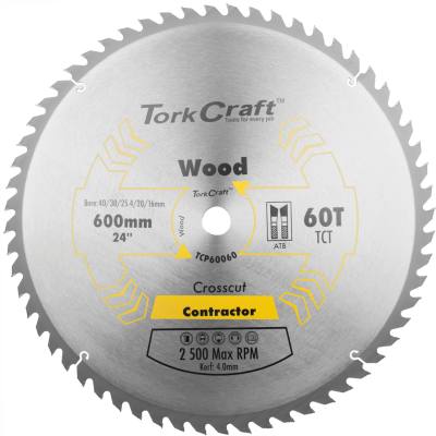 TCT SAW BLADE 600X60T 4MM KERF 40/30/1/20/16 — image 1