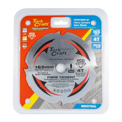 PCD SAW BLADE 165MM X 4T X20/16MM FIBRE CEM. MDF CHIPBOARD — image 1