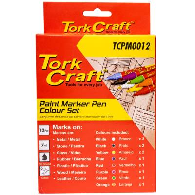 PAINT MARKER PEN 12PK  RED/YEL/WHITE/BLACK/BLUE/GREEN/PURPLE/ORANGE — image 1