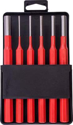 TORK CRAFT PIN PUNCH SET 6PC - 2.5, 3.5, 4. 5, 6, 8, 10MM RED — image 1