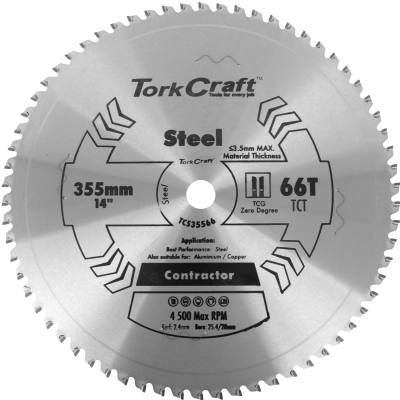 TCT BLADE STEEL CUTTING 355X66T 25.4MM — image 1