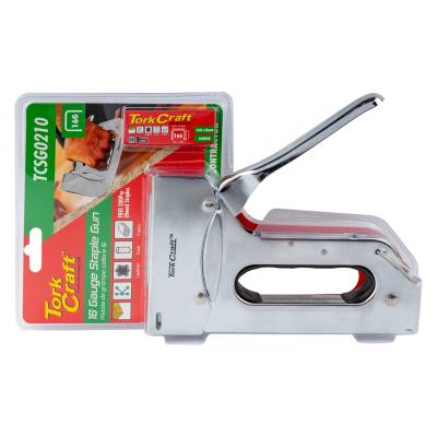 STAPLE GUN 16G 8-12MM H/DUTY T50 WITH 200PC 1.2MMX8MM STAPLES — image 1