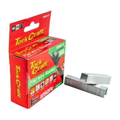 FLAT WIRE STAPLE 16G X10.6MM X 10MM T50 1250PC C/STEEL FOR TCSG0210 — image 1
