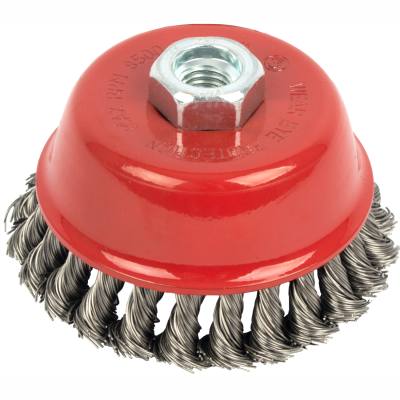 WIRE CUP BRUSH 100 X M14 KNOTTED STAINLESS STEEL BULK — image 1