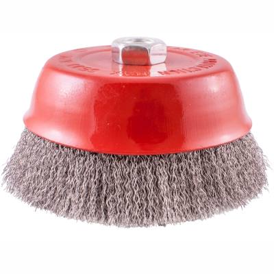 WIRE CUP BRUSH 150 X M14 CRIMPED STAINLESS STEEL TCW — image 1