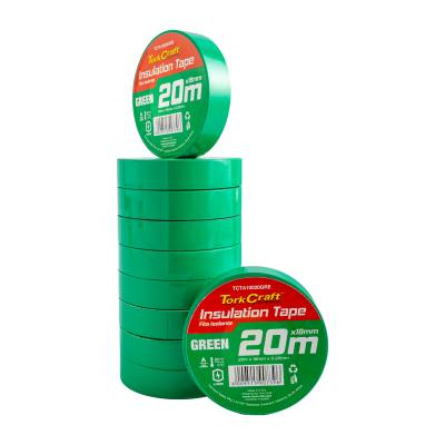 0.20MMX18MMX20M GREEN INSULATION TAPE — image 1