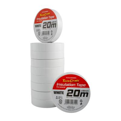 0.20MMX18MMX20M WHITE INSULATION TAPE — image 1