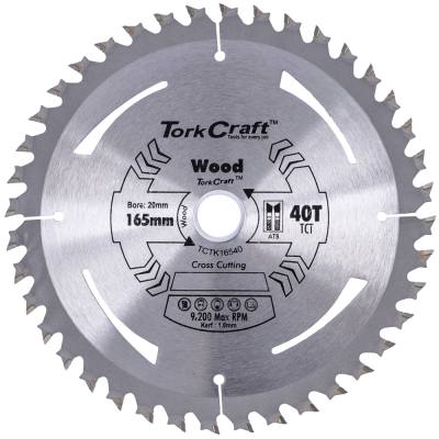 TCT SAW BLADE 165MM X 1.6MM X 20MM X 40T WOOD THIN KERF — image 1