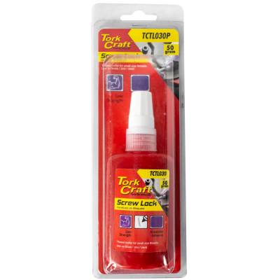 SCREW LOCK LOW STRENGTH FOR SMALL SIZED THREADS - PURPLE - 50G (CARDED — image 1
