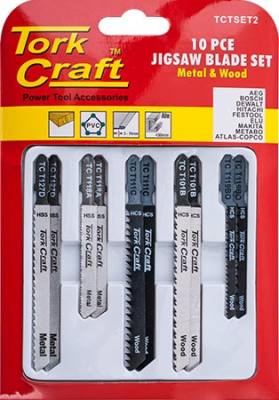JIGSAW BLADE SET 10 PCE FOR METAL & WOOD T - SHANK — image 1