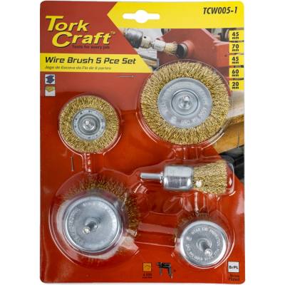 WIRE BRUSH SET 5PCE WITH 6MM SHAFT CUP/CIRC/END — image 1