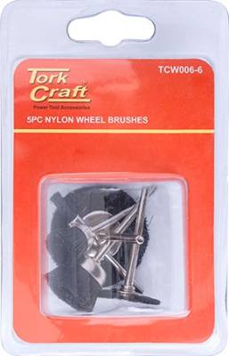 WIRE BRUSHES MINI 5PC NYLON 3.2mm SHAFT ASSORTED SHAPES — image 1