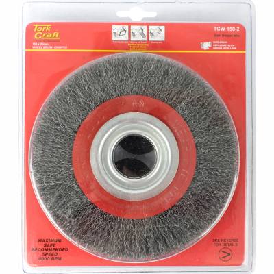 WIRE WHEEL BRUSH 150 X 25MM 0.30MM WIRE BENCH GRINDER BLISTER — image 1