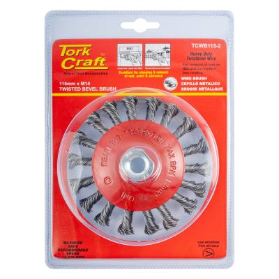 WIRE CUP BRUSH TWISTED BEVEL PLAIN 115MMXM14 BLISTER — image 1