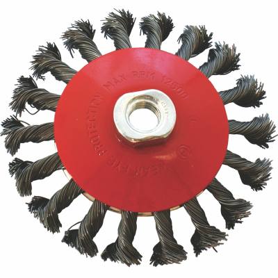 WIRE CUP BRUSH TWISTED BEVEL PLAIN 115MMXM14 BULK — image 1