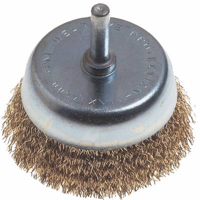 WIRE CUP BRUSH 63MM X 6MM SHAFT BLISTER — image 1