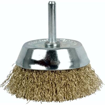 WIRE CUP BRUSH 75MM X 6MM SHAFT BLISTER — image 1