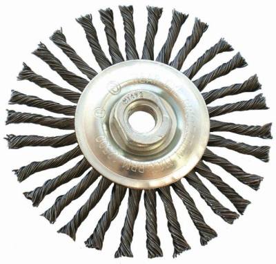 WIRE WHEEL BRUSH SINGLE SECTION TWISTED PLAIN 115MMXM14 BLISTER — image 1
