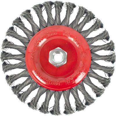 WIRE WHEEL BRUSH SINGLE SECTION TWISTED PLAIN 175MMXM14 BLISTER — image 1