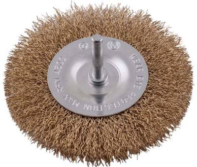 WIRE WHEEL BRUSH 100MM X 6MM SHAFT BLISTER — image 1