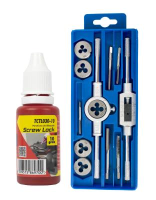 12PC TAP & DIE SET NR SET 12 C/W SCREW LOCK LOW STRENGTH TCTL030-10 — image 1
