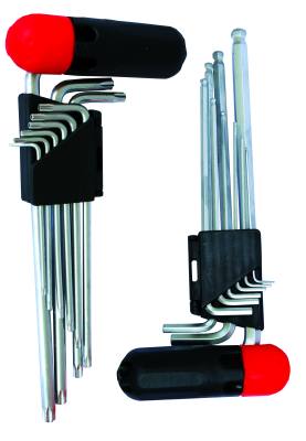 9PC ALLEN KEY SET INTERC. HANDLE BALL POINT NT2125 C/W TORX NT2126 — image 1