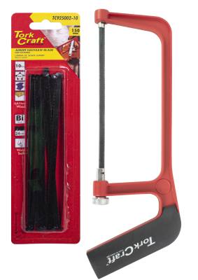 JUNIOR HACKSAW150MM TCHS003 C/W 10PC BLADES 150MM 24TPI TC925002-10 — image 1