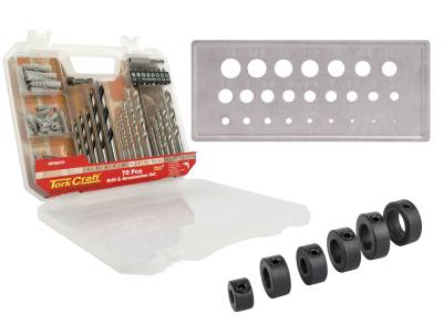 DRILL ACCESSORY SET 70PC NR06070 C/W DRILL MEAS. PLATE TCDS001 & DRILL — image 1